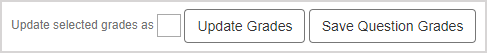 The update selected grade options are shown that are available from the gradebook data.